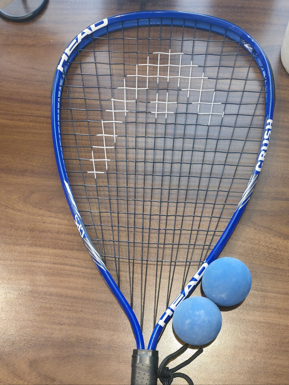 HEAD Blue Racquetball Racquet with Two Blue Balls